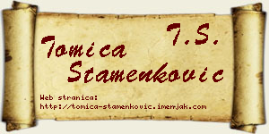 Tomica Stamenković vizit kartica